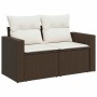 7-piece garden sofa set with brown PE rattan cushions by , Garden sets - Ref: Foro24-3325409, Price: 443,61 €, Discount: %