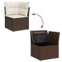 7-piece garden sofa set with brown PE rattan cushions by , Garden sets - Ref: Foro24-3325409, Price: 443,61 €, Discount: %