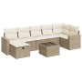 Garden sofa set with 8 pieces of synthetic beige rattan and cushions. | Foro24|Onlineshop| Casa, Jardín y Más Foro24.es