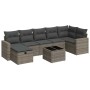 Set of garden sofas and cushions 8 pieces synthetic rattan gray | Foro24|Onlineshop| Casa, Jardín y Más Foro24.es