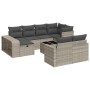 Garden sofa set 11 pieces and gray synthetic rattan cushions | Foro24|Onlineshop| Casa, Jardín y Más Foro24.es