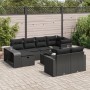 Garden sofa set 11 pieces and black synthetic rattan cushions | Foro24|Onlineshop| Casa, Jardín y Más Foro24.es