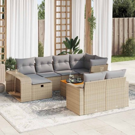 11-piece garden sofa set with beige synthetic rattan cushions by , Garden sets - Ref: Foro24-3326083, Price: 687,24 €, Discou...