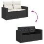 Garden sofa set with 10 pieces of black synthetic rattan and cushions. | Foro24|Onlineshop| Casa, Jardín y Más Foro24.es