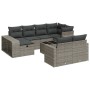 Garden sofa set 11 pieces and gray synthetic rattan cushions | Foro24|Onlineshop| Casa, Jardín y Más Foro24.es