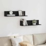 Wall shelves 2 units engineered wood black 75x16.5x16.5 cm | Foro24|Onlineshop| Casa, Jardín y Más Foro24.es