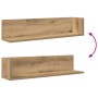 Wall shelves 2 units oak wood artisan 75x16.5x16.5 cm by , Shelves and shelves - Ref: Foro24-860039, Price: 35,13 €, Discount: %