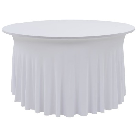 Fundas elásticas para mesa 2 uds con falda 120x74 cm blanco de , Fundas - Ref: Foro24-133581, Precio: 26,91 €, Descuento: %