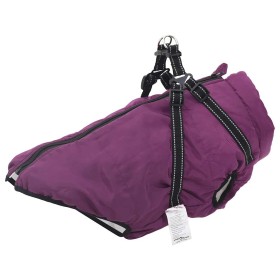 Waterproof reflective harness dog coat 4XL purple