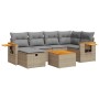 Garden set with 7 pieces of sofas and beige synthetic rattan cushions. by , Garden sets - Ref: Foro24-3325979, Price: 478,78 ...