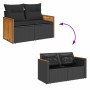 4-piece garden sofa set with black synthetic rattan cushions | Foro24|Onlineshop| Casa, Jardín y Más Foro24.es