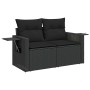 Gartensofa-Set und Kissen, 8-teilig, aus schwarzem Kunststoff-Rattan. | Foro24|Onlineshop| Casa, Jardín y Más Foro24.es