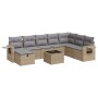 Garden sofa set with 9-piece synthetic rattan beige cushions. | Foro24|Onlineshop| Casa, Jardín y Más Foro24.es