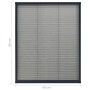 Pleated mosquito net for anthracite gray aluminum windows 60x80cm by vidaXL, Mosquito nets for windows - Ref: Foro24-148663, ...