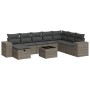 Garden sofa set with 9-piece synthetic rattan gray cushions | Foro24|Onlineshop| Casa, Jardín y Más Foro24.es