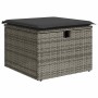 Gartensofagarnitur 4-teilig mit grauen Polstern aus synthetischem Rattan | Foro24|Onlineshop| Casa, Jardín y Más Foro24.es