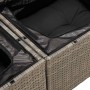 Gartensofagarnitur 4-teilig mit grauen Polstern aus synthetischem Rattan | Foro24|Onlineshop| Casa, Jardín y Más Foro24.es