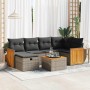 7-piece garden sofa set with gray synthetic rattan cushions | Foro24|Onlineshop| Casa, Jardín y Más Foro24.es