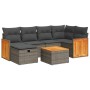 7-piece garden sofa set with gray synthetic rattan cushions | Foro24|Onlineshop| Casa, Jardín y Más Foro24.es