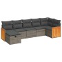 7-piece garden sofa set with gray synthetic rattan cushions | Foro24|Onlineshop| Casa, Jardín y Más Foro24.es