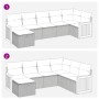 7-piece garden sofa set with gray synthetic rattan cushions | Foro24|Onlineshop| Casa, Jardín y Más Foro24.es