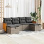 6-piece garden furniture set with gray synthetic rattan cushions | Foro24|Onlineshop| Casa, Jardín y Más Foro24.es