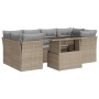 Gartensofagarnitur 7-teilig mit Kissen aus synthetischem Rattan in Beige. | Foro24|Onlineshop| Casa, Jardín y Más Foro24.es