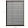 Pleated mosquito net for brown aluminum windows 80x120 cm by vidaXL, Mosquito nets for windows - Ref: Foro24-148655, Price: 3...