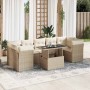 Gartensofa-Set und Kissen, 8-teilig, aus synthetischem Rattan in Beige. | Foro24|Onlineshop| Casa, Jardín y Más Foro24.es