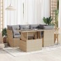 Garden sofa set with 5-piece synthetic rattan beige cushions | Foro24|Onlineshop| Casa, Jardín y Más Foro24.es