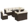 Garden sofa set 9 pieces and brown synthetic rattan cushions | Foro24|Onlineshop| Casa, Jardín y Más Foro24.es