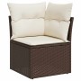 Gartensofa-Set, 9-teilig, mit braunen Kissen aus synthetischem Rattan. | Foro24|Onlineshop| Casa, Jardín y Más Foro24.es