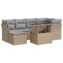 Garden set with 7 pieces of sofas and beige synthetic rattan cushions. by , Garden sets - Ref: Foro24-3326190, Price: 510,02 ...