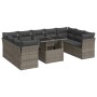 Garden sofa set with 10 pieces of synthetic gray rattan cushions | Foro24|Onlineshop| Casa, Jardín y Más Foro24.es