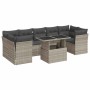 Gartensofa-Set, 10-teilig, mit Kissen, aus hellem grauen Kunststoff-Rattan. | Foro24|Onlineshop| Casa, Jardín y Más Foro24.es