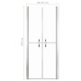 Transparent ESG shower door 91x190 cm by vidaXL, shower doors - Ref: Foro24-148782, Price: 198,44 €, Discount: %