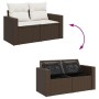 Set of 6 garden sofas and brown synthetic rattan cushions | Foro24|Onlineshop| Casa, Jardín y Más Foro24.es