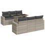 Set de sofás de jardín 7 pzas con cojines ratán PE gris claro de , Conjuntos de jardín - Ref: Foro24-3326263, Precio: 599,19 ...