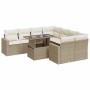 Garden sofa set with 9-piece synthetic rattan beige cushions. by , Garden sets - Ref: Foro24-3326289, Price: 876,83 €, Discou...