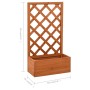 Orange fir wood garden trellis planter 50x25x90 cm by vidaXL, Pots and planters - Ref: Foro24-314830, Price: 35,85 €, Discoun...