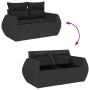 6-piece garden sofa set with black synthetic rattan cushions | Foro24|Onlineshop| Casa, Jardín y Más Foro24.es