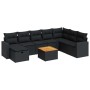 Garden sofa set with 9-piece black synthetic rattan cushions | Foro24|Onlineshop| Casa, Jardín y Más Foro24.es