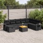 Garden sofa set with 9-piece black synthetic rattan cushions | Foro24|Onlineshop| Casa, Jardín y Más Foro24.es