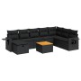 Garden sofa set with 9-piece black synthetic rattan cushions | Foro24|Onlineshop| Casa, Jardín y Más Foro24.es