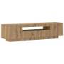 LED TV furniture lights oak artisan 160x35x40 cm | Foro24|Onlineshop| Casa, Jardín y Más Foro24.es