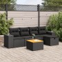 Set aus 6-teiligen Gartensofas und Kissen Kunstrattan schwarz | Foro24|Onlineshop| Casa, Jardín y Más Foro24.es