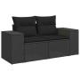 Set aus 6-teiligen Gartensofas und Kissen Kunstrattan schwarz | Foro24|Onlineshop| Casa, Jardín y Más Foro24.es