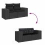 Set aus 6-teiligen Gartensofas und Kissen Kunstrattan schwarz | Foro24|Onlineshop| Casa, Jardín y Más Foro24.es