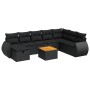 Set Gartensofas mit Kissen 9 Stück synthetisches Rattan schwarz | Foro24|Onlineshop| Casa, Jardín y Más Foro24.es