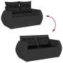 Set Gartensofas mit Kissen 9 Stück synthetisches Rattan schwarz | Foro24|Onlineshop| Casa, Jardín y Más Foro24.es